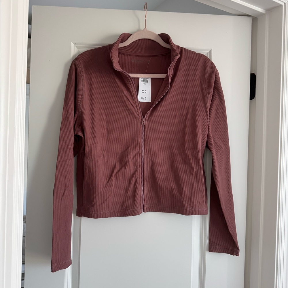 Abercrombie & Fitch Mauve Zip Up Crop Jacket